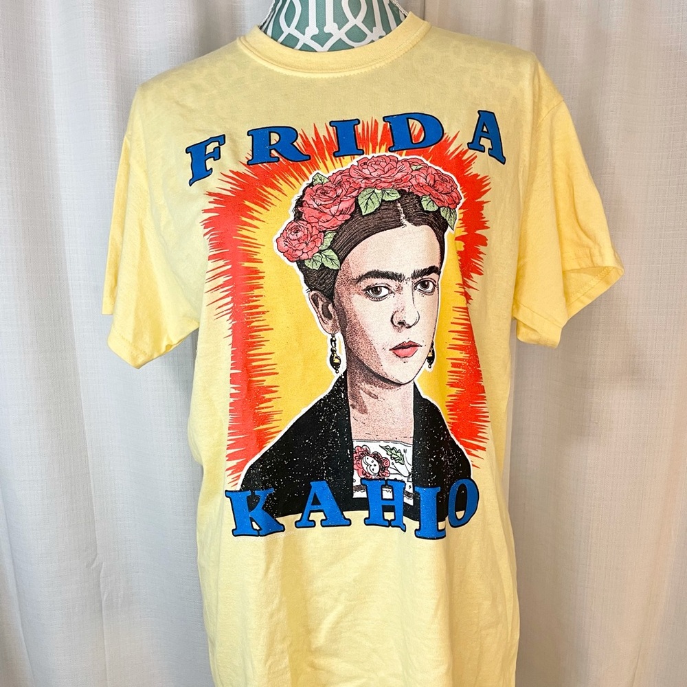 Junk Food Clothing Frida Kahlo Yellow Tee